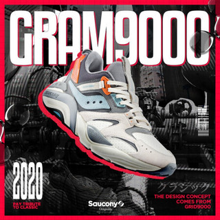 Saucony索康尼 新品GRAM 9000 WINTER 老爹鞋男复古休闲鞋S79001 米白兰-2 43