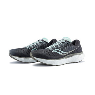 Saucony索康尼新品TRIUMPH 18胜利18女子慢跑训练鞋旗舰缓震跑鞋女S10595 炭灰-40 36