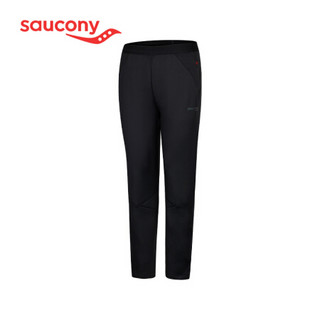 Saucony索康尼 新品  街头时尚男子运动跑步训练针织长裤380029110311 黑色 S