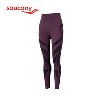 Saucony索康尼  新品  女子 时尚潮流街头运动紧身裤380228110145 灰紫 S