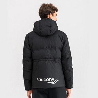 Saucony索康尼  新品 时尚潮流 男子保暖羽绒服380029110235 黑色 L