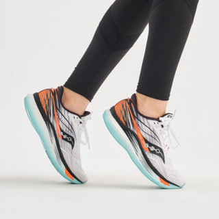 Saucony索康尼 2021新品ENDORPHIN SPEED啡速厦马限定款 女子高端比赛竞速跑鞋 白兰桔-18 37