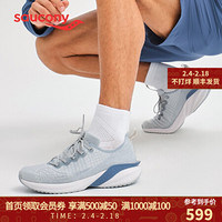 Saucony索康尼 2021新品 COYOTE郊狼2男子舒适减震慢跑鞋 轻便训练鞋S28158 灰兰-2 42