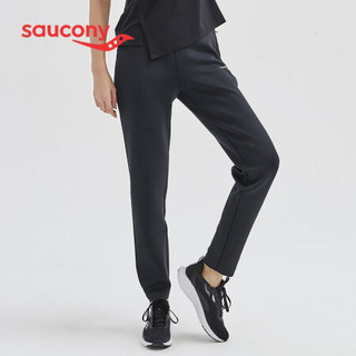 Saucony索康尼 2021新品 女子跑步训练针织长裤 舒适运动裤379928100082 黑色 2XL
