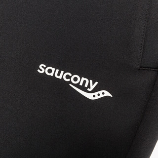 Saucony索康尼 2021春夏 新品 女子系带运动针织长裤 379928100050 黑色 XS