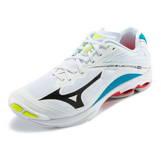 Mizuno 美津浓 Wave Lightning Z6 中性排球鞋 V1GA200046 白色/蓝色 46