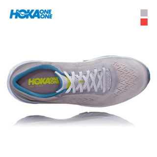 HOKA ONE ONE男卡夫2竞速轻便公路跑步鞋Cavu2缓冲减震训练运动鞋 月岩灰/ 风暴蓝 US 10.5 /285mm