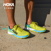 HOKA ONE ONE男女款卡奔飞速竞技公路跑步鞋Evo Carbon Rocket减震透气 橘黄/ 青色 US 5.5/ 235mm