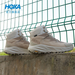 HOKA ONE ONE男卡哈KAHA GTX户外中帮防水靴登山徒步鞋 沙色/牛津黄 11/290mm