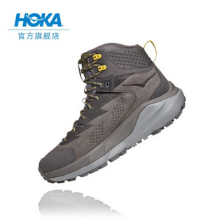 HOKA ONE ONE男卡哈KAHA GTX户外中帮防水靴登山徒步鞋 岩灰色/碧绿色  11.5/295mm