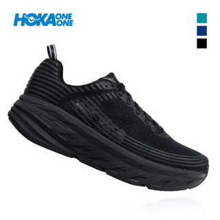 HOKA ONE ONE男邦代6缓冲轻便公路跑步鞋Bondi6耐磨舒适轻便运动鞋 黑色（宽楦） US 11.5 /295mm