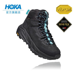 HOKA ONE ONE女卡哈KAHA GTX户外中帮防水靴登山徒步鞋新品 黑色/深砂灰 7/240mm