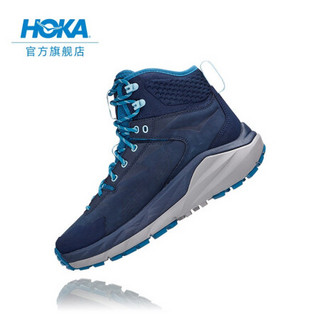 HOKA ONE ONE女卡哈KAHA GTX户外中帮防水靴登山徒步鞋新品 黑鸢尾花/蓝宝石 8/250mm