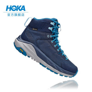 HOKA ONE ONE女卡哈KAHA GTX户外中帮防水靴登山徒步鞋新品 黑鸢尾花/蓝宝石 8/250mm