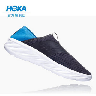 HOKA ONE ONE男奥拉ORA Recovery Shoe厚底透气运动鞋休闲舒缓鞋 1099677 乌黑 / 湖蓝 40