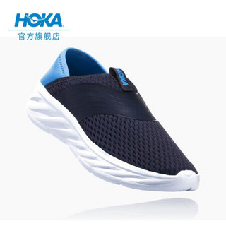 HOKA ONE ONE男奥拉ORA Recovery Shoe厚底透气运动鞋休闲舒缓鞋 1099677 乌黑 / 湖蓝 45