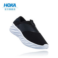 HOKA ONE ONE女奥拉ORA Recovery Shoe厚底透气运动鞋休闲舒缓拖鞋 黑色/幻影灰 US 7/ 240mm