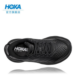 HOKA ONE ONE女邦代SR休闲鞋健步鞋Bondi SR舒适轻便皮革运动鞋 黑色/黑色 US 8/ 250mm