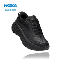 HOKA ONE ONE女邦代SR休闲鞋健步鞋Bondi SR舒适轻便皮革运动鞋 黑色/黑色 US 7.5/ 245mm