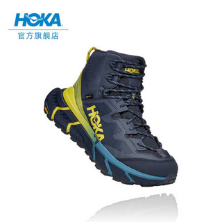 HOKA ONE ONE男女款TENNINE Hike GTX运动鞋高帮防水登山徒步鞋 墨蓝色 / 碧绿色-男-建议选大1码 7/240mm/W