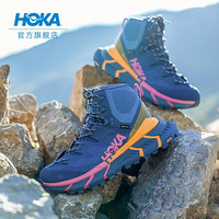 HOKA ONE ONE男女款TENNINE Hike GTX运动鞋高帮防水登山徒步鞋 摩洛哥蓝/藏红花橘-男-建议选大1码 8/260mm/M