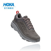 HOKA ONE ONE男挑战者皮面防水越野跑步鞋Challenger Low GT全地形运动鞋  岩灰色 / 假日红 US 9.5 /275mm