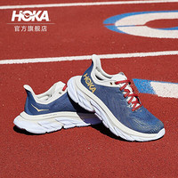 HOKA ONE ONE男女款Clifton Edge克利夫顿先锋公路跑步鞋回弹缓冲减震轻便运动鞋 1110511 靛蓝/豆腐白-女 8.5 /265mm/M