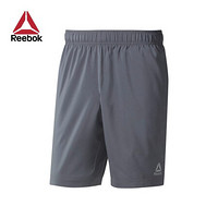 Reebok锐步男子训练短裤ELWOVENSHORT健身有氧运动裤CY4927 DU3751 _深灰色 A/S