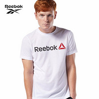 Reebok 锐步 男子训练短袖LinearRead负重有氧圆领T恤 CW5372_白色