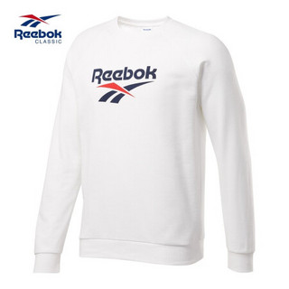 Reebok官方 运动经典 CL V UNISEX CREW 男女卫衣 GNC42 FK3370_白色 L