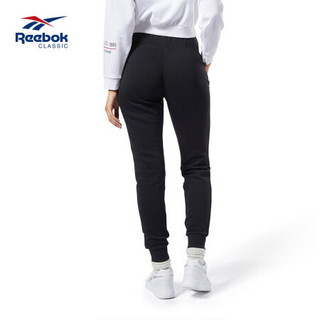 Reebok锐步运动CL V FT PANTS BIG LOGO女子长裤 FK3384_黑色 A/S