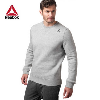 Reebok官方 运动健身 TE FLEECE CREW 男子卫衣 EMQ96 CY4859_灰色 A/XL