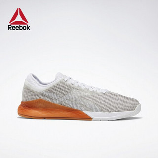 Reebok锐步男子健身鞋 NANO 9室内综合运动网面低帮训练鞋 FU6828 DV6345_浅灰色/土黄色 36