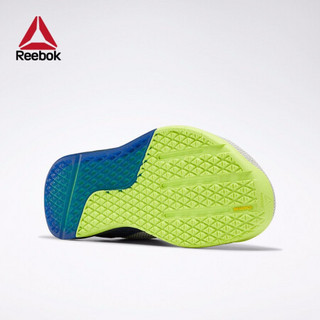 Reebok锐步男子健身鞋 NANO 9室内综合运动网面低帮训练鞋 FU6828 EG3304_白色/氖绿/钴蓝 44