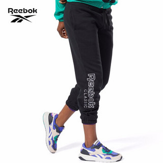 Reebok锐步女子休闲长裤 CL FL  PANT 宽松简约经典运动裤 EB5154 EB5154_黑色 A/2XS