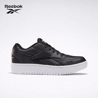 Reebok锐步运动 COURT DOUBLE女子复古篮球鞋板鞋 EG5825_黑色 40.5