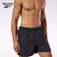 Reebok锐步运动健身男子短裤BWBASICBOXER训练短裤DU4017 DU4017_黑色 A/2XL