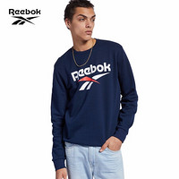 Reebok锐步官方 运动经典 CL F VECTOR CREW 男子休闲套头衫 GJZ78 FJ3278_深蓝色 A/XL