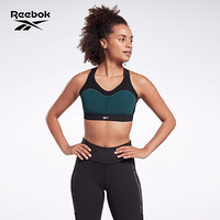 Reebok锐步 运动健身LM  PureMove Bra 莱美 女子高强度运动文胸FM7162 FM7162_黑色/墨绿色/橙色 S