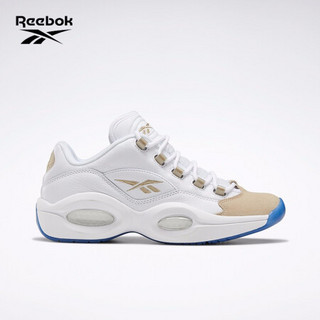 Reebok锐步QUESTION LOW男女中帮复古休闲篮球鞋 EF7609_土黄色/白色 36