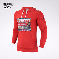 Reebok锐步 运动经典CL SG HOODY男女连帽卫衣GC6615 GC6616_红色 A/XS