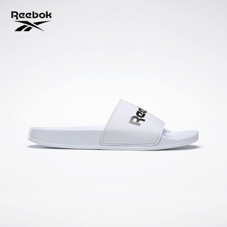 Reebok锐步男女拖鞋 SLIDE情侣沙滩运动休闲凉拖鞋EH0416 DV5194_白色/黑色 42