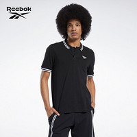 Reebok锐步 运动经典CL D POLO SHIRT男女POLO衫短袖T恤 FJ3232_黑色 L