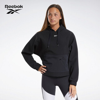 Reebok锐步 运动健身TS EDGEWRKS HOODIE女子长袖T恤套头衫 FT0848_黑色 A/2XS