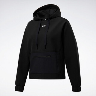 Reebok锐步 运动健身TS EDGEWRKS HOODIE女子长袖T恤套头衫 FT0848_黑色 A/M