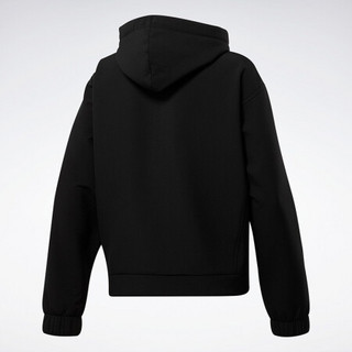 Reebok锐步 运动健身TS EDGEWRKS HOODIE女子长袖T恤套头衫 FT0848_黑色 A/2XS