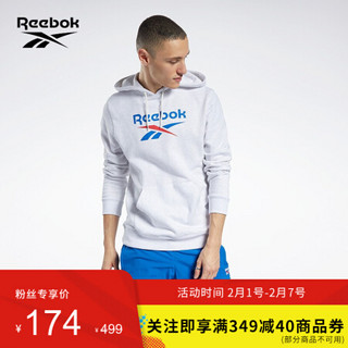 Reebok锐步运动CL F VECTOR HOODIE男子连帽卫衣 FT7297_灰色 A/M