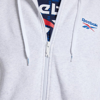 Reebok锐步 运动经典CL F VECTOR FZ HOODIE女子连帽卫衣 FT6317_浅灰色 A/L