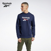 Reebok锐步 运动经典CL F VECTOR CREW男子长袖T恤套头衫 FT7318_藏青色 A/XL