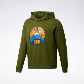 Reebok锐步 CL RSC GR HOODIE男女运动连帽卫衣 GH3707_绿色 A2XL